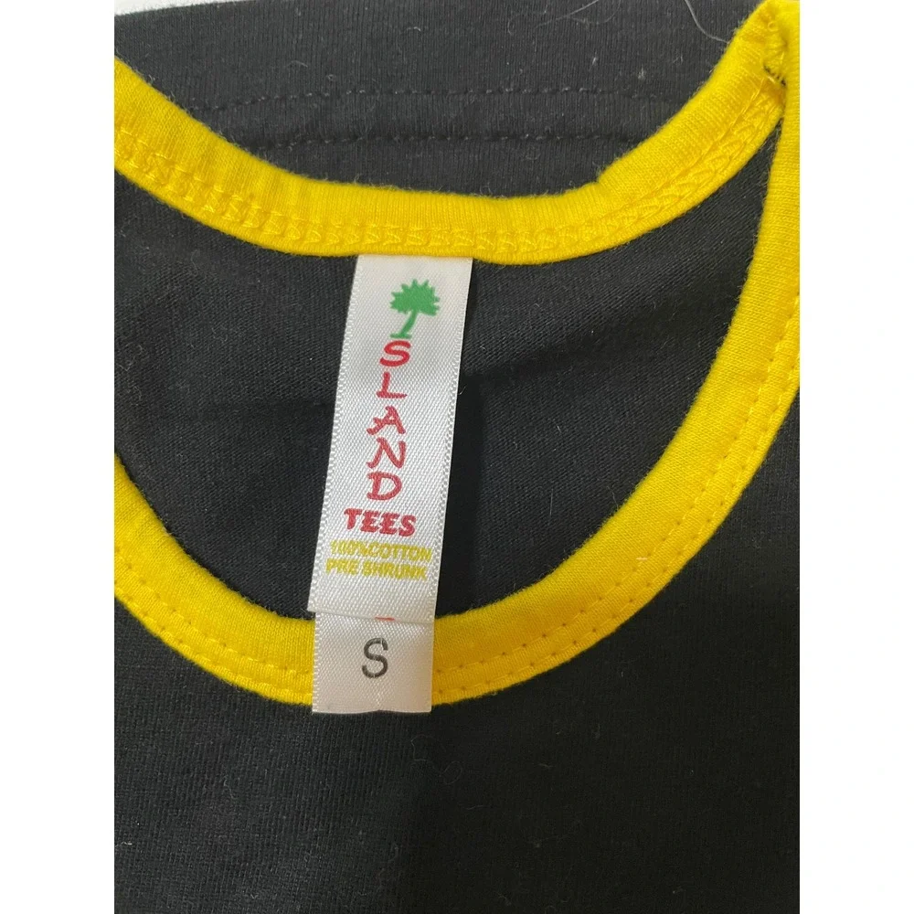 Island Tees Jamaica Tank Top Shorts Set Kids Small Black Yellow NWTO Graphic